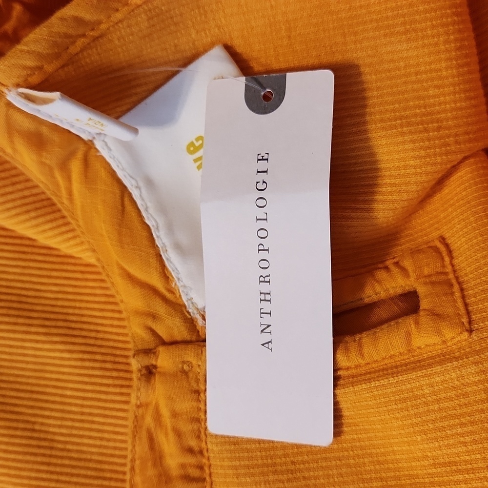 Maeve Anthropologie Orange Ruffled Rib Halter Tank Top Size XS NWT - Picture 11 of 13